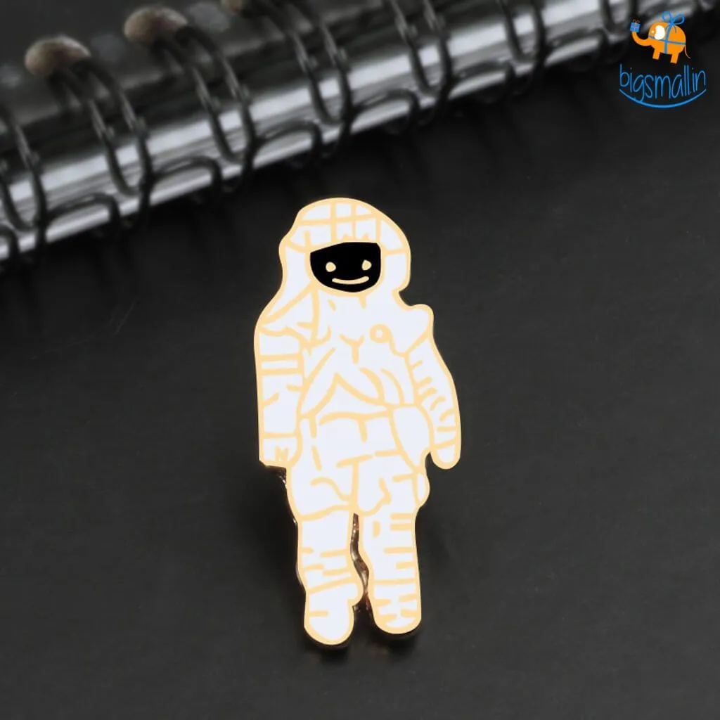 Spaceman Metallic Lapel Pins - Set of 2