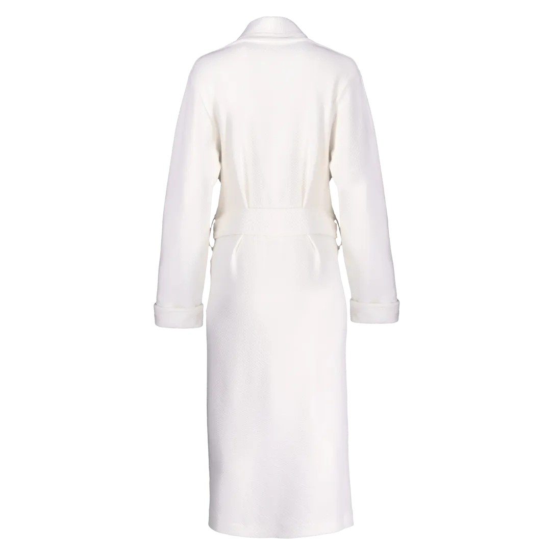 Sylvie Matelasse Full Length Quilted Robe Ivory