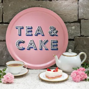 Tea & Cake Tray - Pink - 39cm