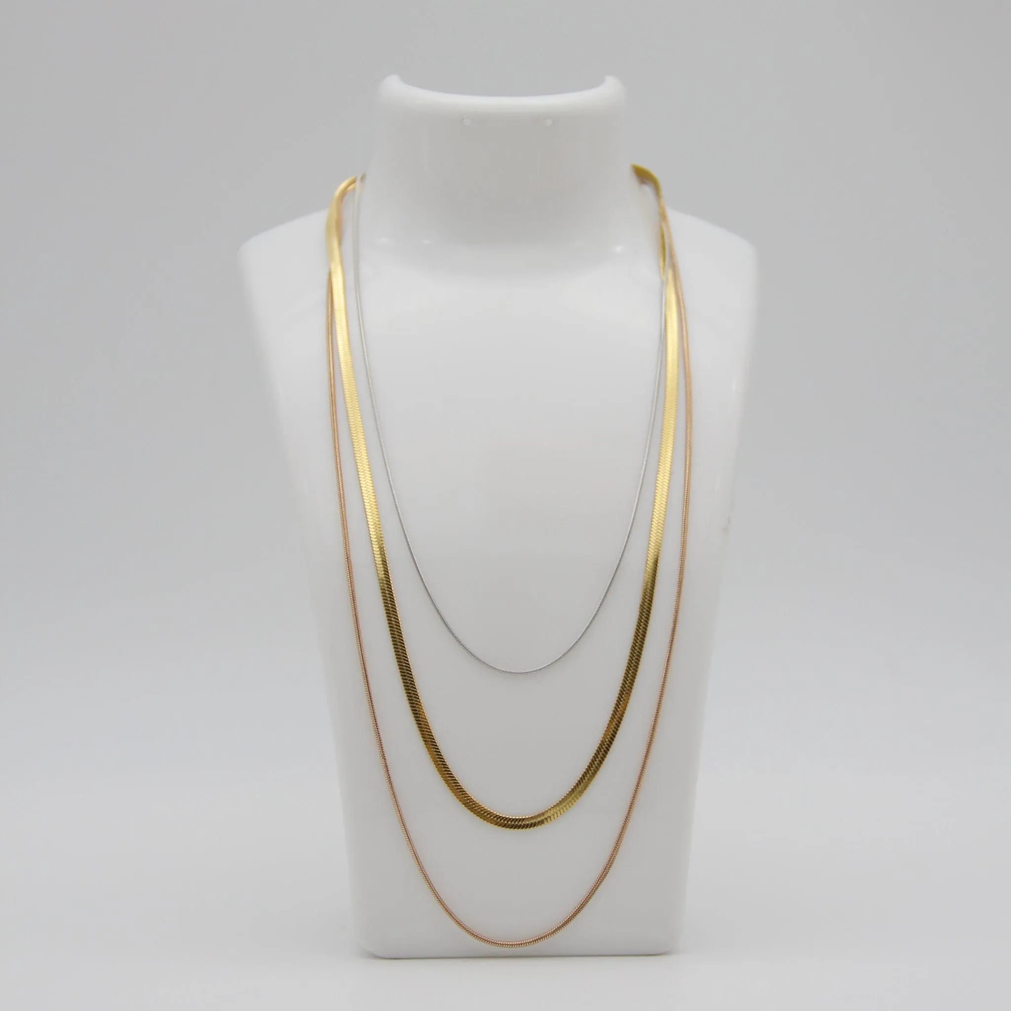 Three Layers Stainless Steel Necklace