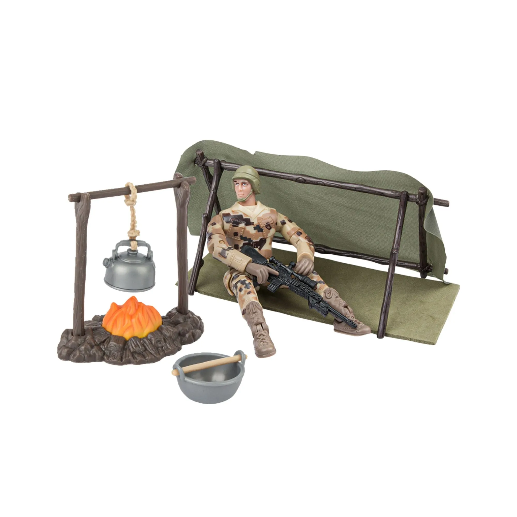 World Peacekeepers Figure And Accessories - Camp Fire